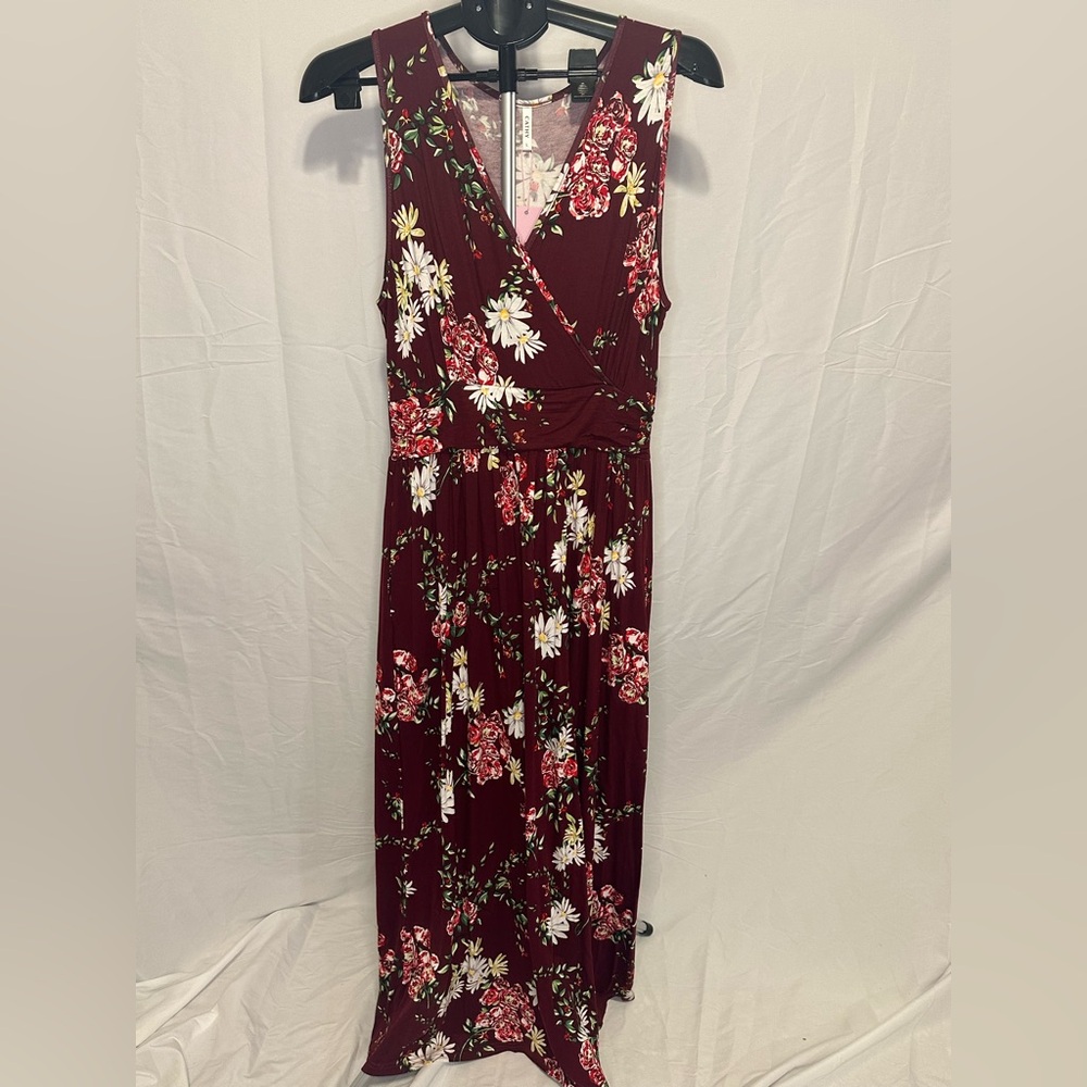Floral Burgundy Maxi Dress